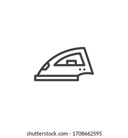 Modern iron line icon. linear style sign for mobile concept and web design. Wireless Iron outline vector icon. Symbol, logo illustration. Vector graphics
