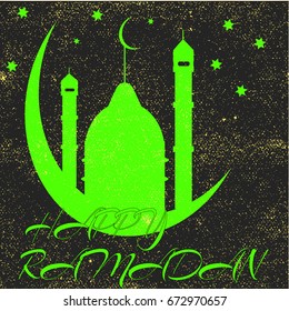 Modern Islamic Eid Mubarak Card Illustration Suitable For Printing, Social Media, and Any Other Eid Related Occasion