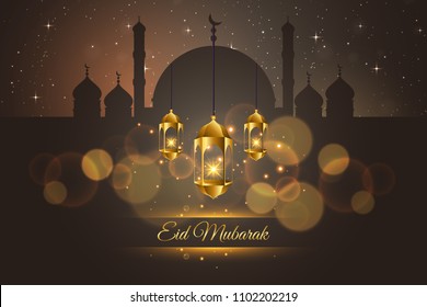 Ramadan Greetings Background Elegant Element Design Stock Vector ...