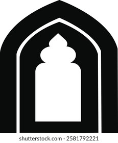 "Modern Islamic Emblem with Spiritual Significance"