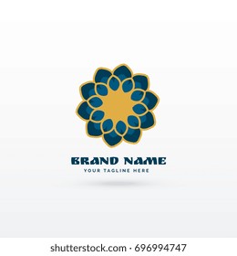 modern islamic flower style pattern logo concept design