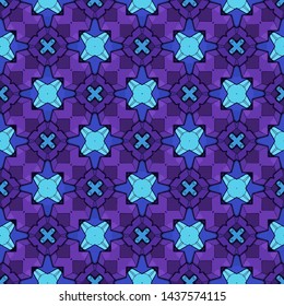 Modern Islamic geometric ornament. Seamless pattern illustration for design wrapping paper, wallpaper, carpet, and textile