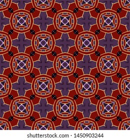 Modern Islamic geometric ornament. Seamless pattern illustration for design wrapping paper, wallpaper, carpet, and textile