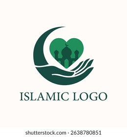 Modern Islamic Logo In Isolated Soft White Background