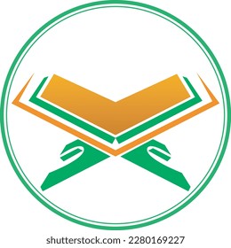 Logo islámico moderno vector Qur'an