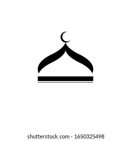 Modern Islamic Mosque Logo In Isolated White Background
