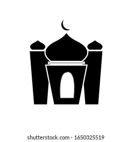 Logo Moderno De La Mezquita Islámica Con Fondo Blanco Aislado