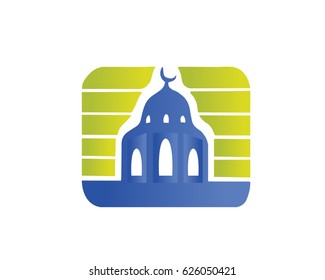 Modern Islamic Mosque Logo - Islamic Lifesyle Apps