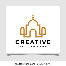 Modern Islamic Mosque Logo Template Design Inspiration