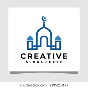 Modern Islamic Mosque Logo Template Design Inspiration