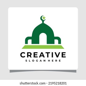 Modern Islamic Mosque Logo Template Design Inspiration