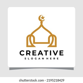 Modern Islamic Mosque Logo Template Design Inspiration