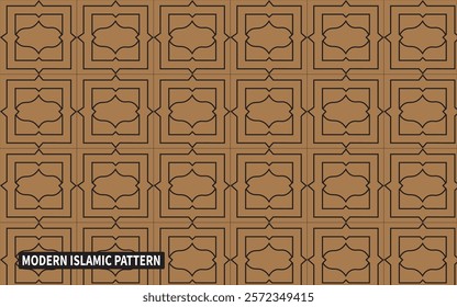 Modern Islamic Pattern Design with Brown and Black Colour