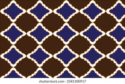 Modern Islamic Pattern Design with vector on blue and Brown Background.