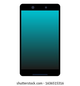 Modern isolated smartphone display template isolated on white background. Mobile phone cartoon flat style stylish for web design. 