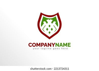 Modern Isolated Trading Logo Template for your business, company, brand, corporation, and many more. Template Ready To Use. In red and green color