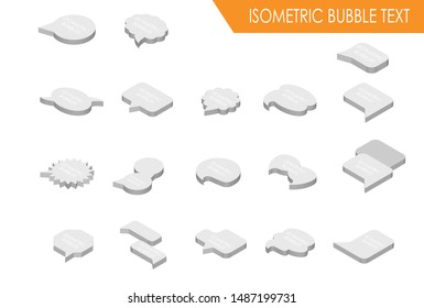Modern Isometric Bubble Text Illustration, Suitable for Diagrams, Infographics, Book Illustration, Game Asset, And Other Graphic Related Assets