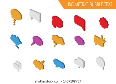 Modern Isometric Bubble Text Illustration, Suitable for Diagrams, Infographics, Book Illustration, Game Asset, And Other Graphic Related Assets