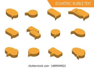 Modern Isometric Bubble Text Illustration, Suitable for Diagrams, Infographics, Book Illustration, Game Asset, And Other Graphic Related Assets