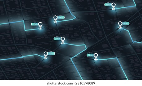 Modern isometric city. Online navigation. Pick up taxi. Gps map navigation to own house. Detailed view of city. Passenger location sharing for driver. City top view. Vector, illustration isolated.