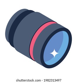 Modern isometric design of studio light icon, spotlight vector 