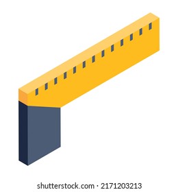 Modernes isometrisches Symbol der Bauskala 