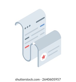 Modern isometric icon of programming file, easy to edit