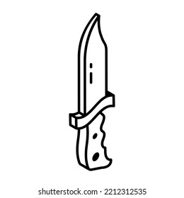Icono isométrico moderno de una espada