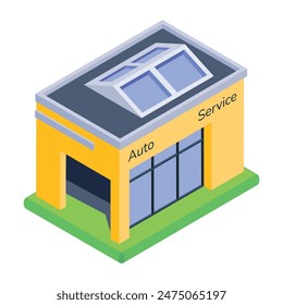 Modern Isometric Icons of Automotive Tools

