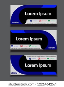 modern isometric pattern banner design set for advertising