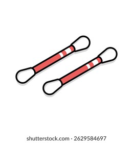 Um ícone de estilo isométrico moderno de botões de algodão médicos