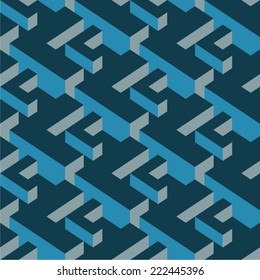 Modern Isometric Vector Seamless Pattern