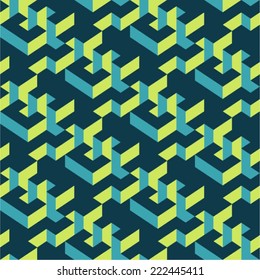 Modern Isometric Vector Seamless Pattern