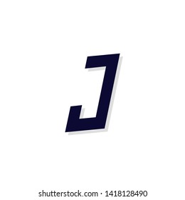 Modern Italics Vector Logo Letter J. J Letter Angled Urban Design Vector