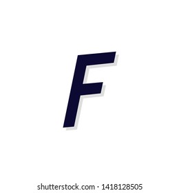Modern Italics Vector Logo Letter F. F Letter Angled Urban Design Vector