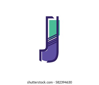 Modern J Alphabet Symbol Suitable For Technology Logo, Infographics, Print, Digital, Logo, Icon, Apps, T-Shirts and Other Marketing Material Purpose.