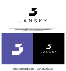 Modern J logo featuring simple geometric form, ideal for startups, tech brands, or sleek corporate visuals.