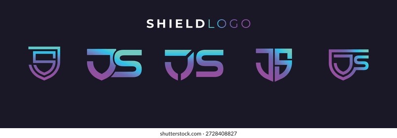 Moderne J S Shield Logo-Kollektion für Schutz und Vertrauensidentität