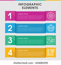 Modern jackpot infographic template. infographic design with jackpot icons includes 100 casino chip. can be used for presentation, diagram, annual report, web design.