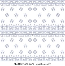 Modern Jamdani pattern blending traditional Bangladeshi motifs with minimal geometric art. Perfect for textile, fashion, and craft design.