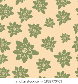 El loto japonés moderno es un patrón sin fisuras. Impresión aleatoria de la mano de la flor Lotus para un fondo sin fisuras. Un simple adorno retro asiático para papel, tela, textil, ropa. Vector oriental floral cuadrado.