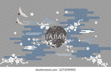 Modern Japanese pattern background design