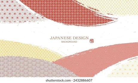 Modern Japanese pattern background frame.