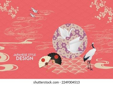 Modern Japanese pattern style design