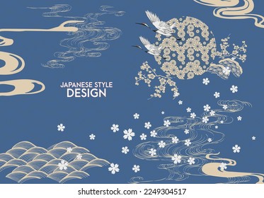 Modern Japanese pattern style design