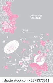 Modern Japanese style pattern background design