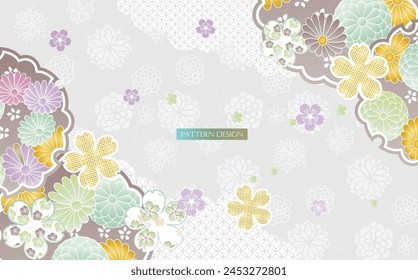 Modern Japanese style pattern design.