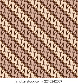Modern Javanese Batik, a cool seamless parang pattern.