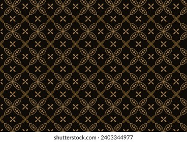 Modern Javanese  batik with natural colors, Vector Background.