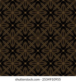 Modern Javanese  batik pattern with natural colors, Vector Background.